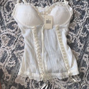 Guess Cream Corset Top Padded